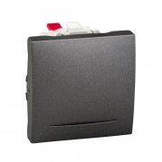 Выключатель проходной Schneider Electric Unica схема 6 с индикацией графит MGU3.203.12S