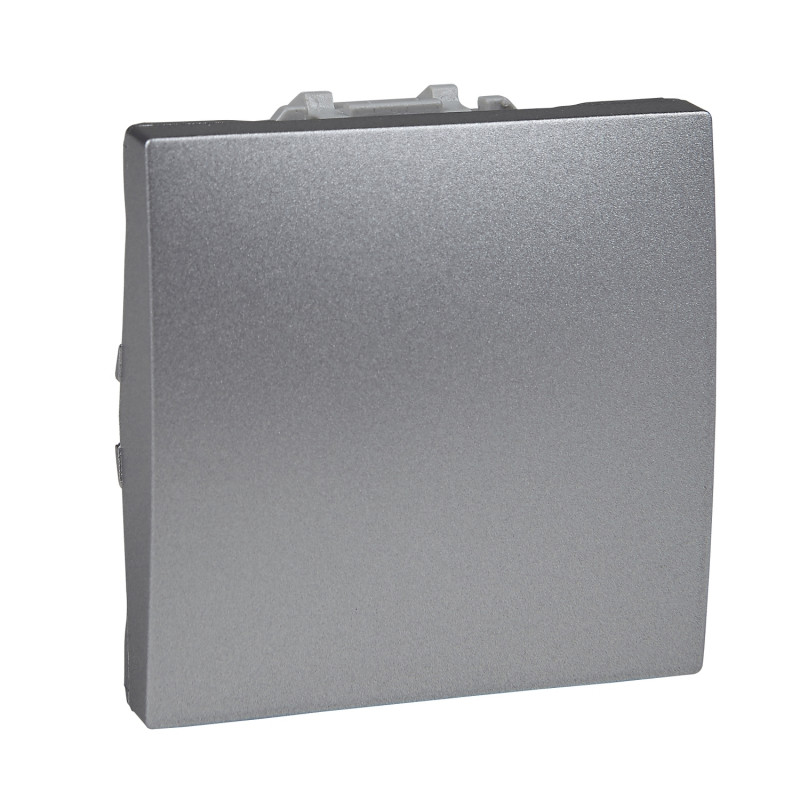 Выключатель Schneider Electric Unica кнопочный 2 модуля алюминий MGU3.206.30