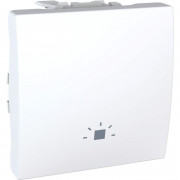 Выключатель Schneider Electric Unica кнопочный с символом Свет белый MGU3.206.18L