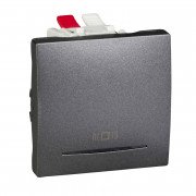 Кнопка звонка Schneider Electric Unica с подсветкой и символом Звонок графит MGU3.206.12CN