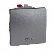 Кнопка звонка Schneider Electric Unica с символом Звонок алюминий MGU3.206.30C