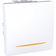 Выключатель проходной Schneider Electric Unica схема 6 с индикацией белый MGU3.203.18S