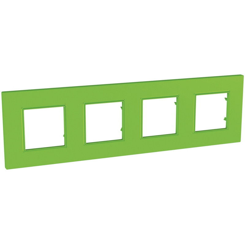 Рамка 4-постовая Schneider Electric Unica Quadro зеленый MGU4.708.28