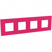 Рамка 4-постовая Schneider Electric Unica Quadro розовый MGU4.708.27