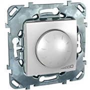 Светорегулятор для ламп накаливания и галогенных Schneider Electric Unica поворотно-нажимной алюминий MGU5.512.30