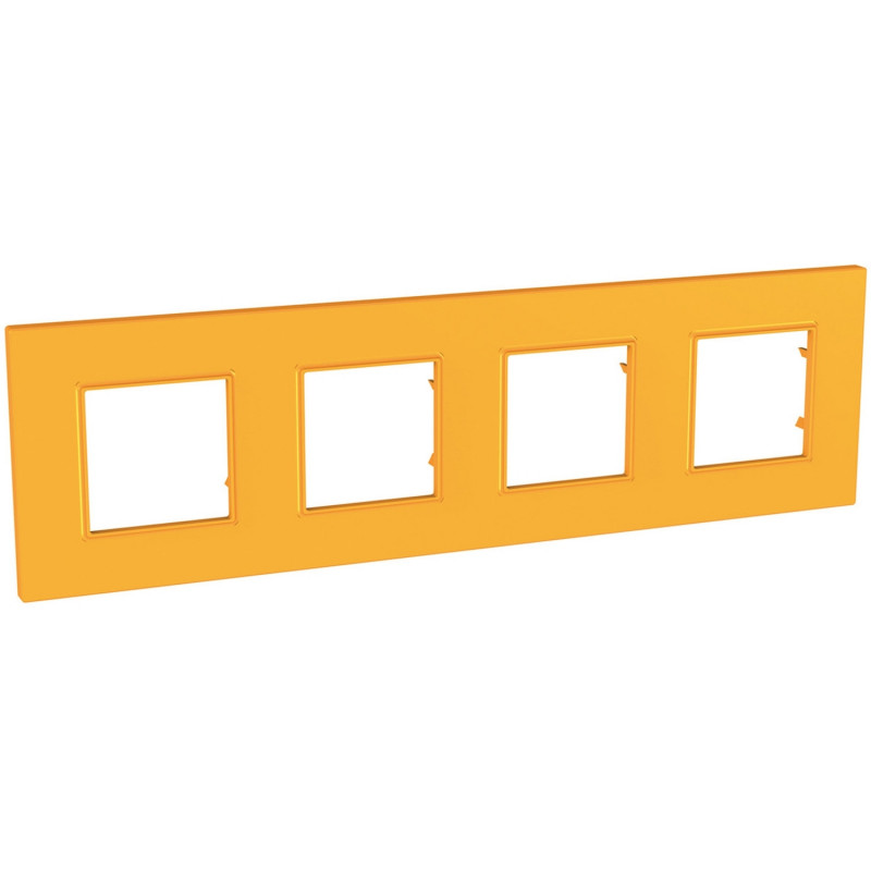 Рамка 4-постовая Schneider Electric Unica Quadro цитрусовый MGU4.708.29