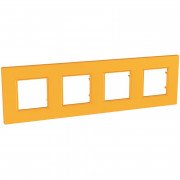 Рамка 4-постовая Schneider Electric Unica Quadro цитрусовый MGU4.708.29