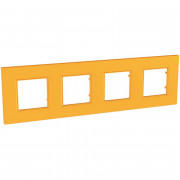 Рамка 4-постовая Schneider Electric Unica Quadro цитрусовый MGU4.708.29