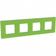 Рамка 4-постовая Schneider Electric Unica Quadro зеленый MGU4.708.28