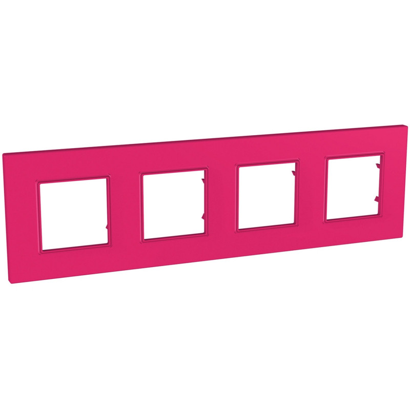 Рамка 4-постовая Schneider Electric Unica Quadro розовый MGU4.708.27