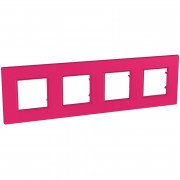 Рамка 4-постовая Schneider Electric Unica Quadro розовый MGU4.708.27