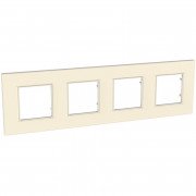 Рамка 4-постовая Schneider Electric Unica Quadro серо-жемчужный MGU4.708.35