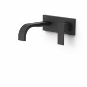 Смеситель для раковины Tres Cuadro Exclusive настенный однорычажный черный матовый 00630011NM