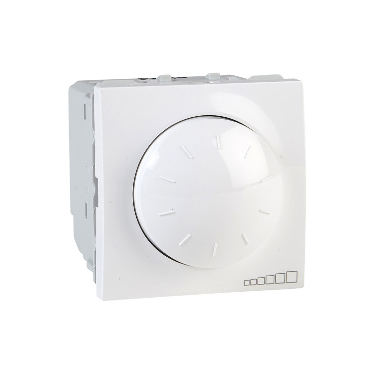 Світлорегулятор для флуоресцентних ламп Schneider Electric Unica поворотно-натискний білий MGU3.510.18