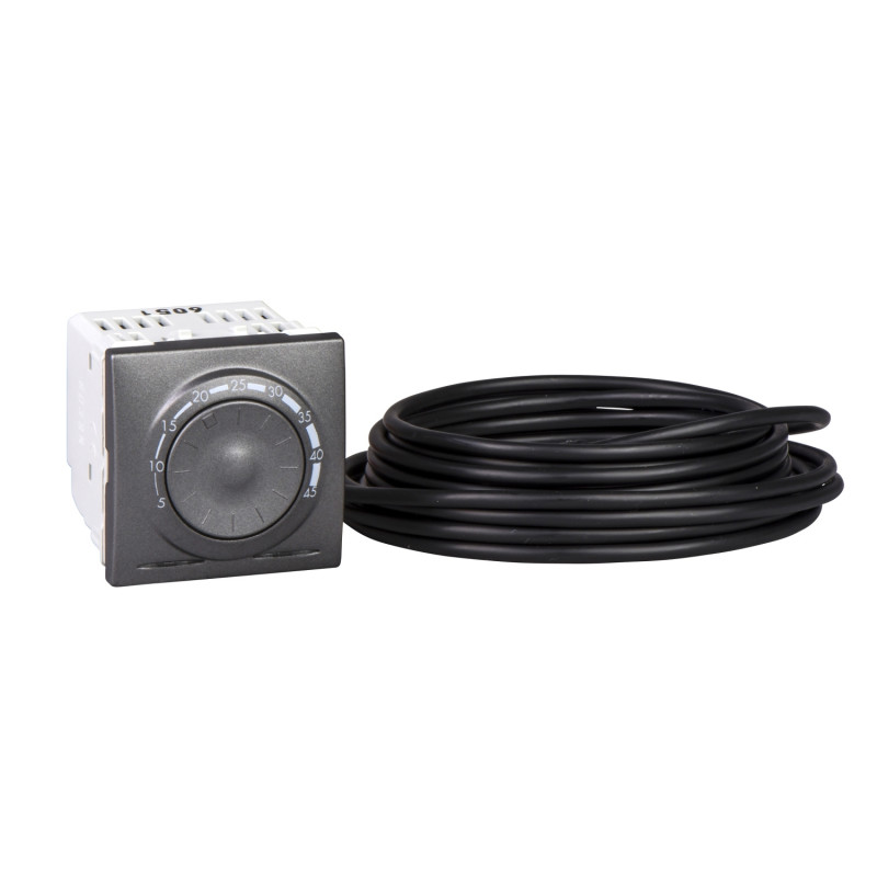 Термостат теплої підлоги Schneider Electric Unica 10A графіт MGU3.503.12