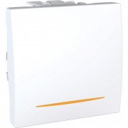 Выключатель Schneider Electric Unica 1-клавишный схема 1 с индикацией белый MGU3.201.18S