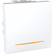 Выключатель Schneider Electric Unica 1-клавишный схема 1 с индикацией белый MGU3.201.18S