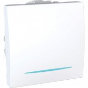 Выключатель Schneider Electric Unica 1-клавишный схема 1 с подсветкой белый MGU3.201.18N