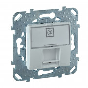 Компьютерная розетка Schneider Electric Unica RJ45 категория 5е UTP 2 модуля белый MGU5.421.18ZD