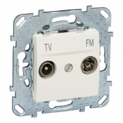 Розетка TV/FM проходная Schneider Electric Unica слоновая кость MGU5.453.25ZD