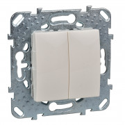 Выключатель Schneider Electric Unica 2-клавишный слоновая кость MGU5.211.25ZD