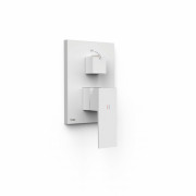 Змішувач для душу Tres Cuadro Exclusive (2 канали) односторонній білий матовий 10628001BM