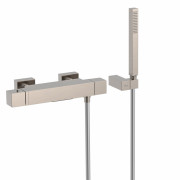 Термостатический смеситель для ванны и душа Tres Cuadro Exclusive с ручным душем сталь 507174039