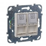 Компьютерная розетка Schneider Electric Unica RJ45 категория 5е UTP слоновая кость MGU5.2020.25ZD