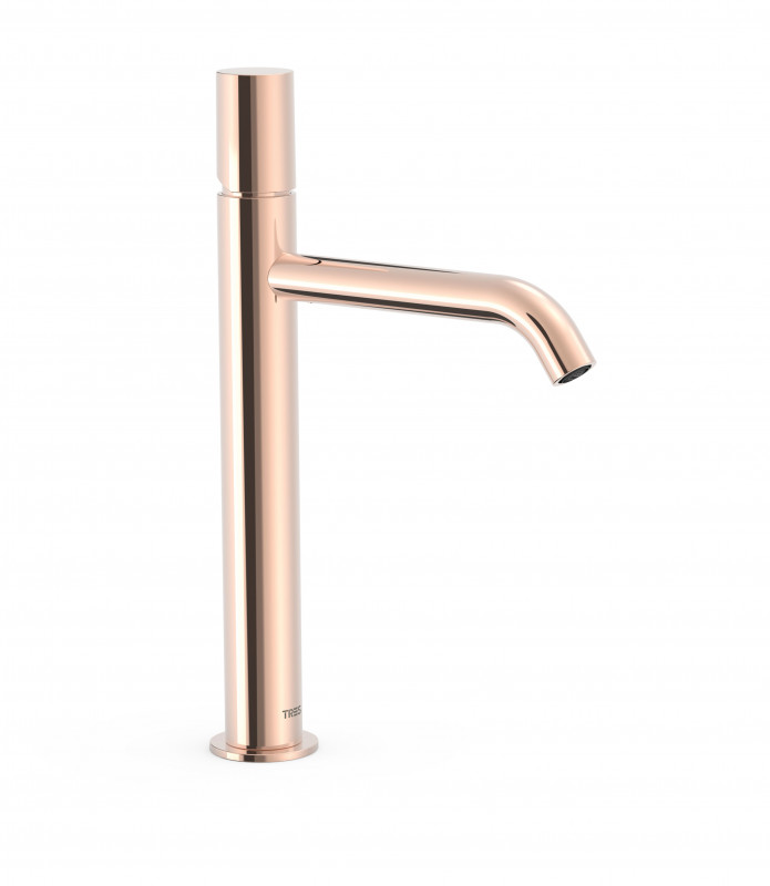 Змішувач для раковини Tres Study Exclusive високий одноважільний рожеве золото 26130701OP