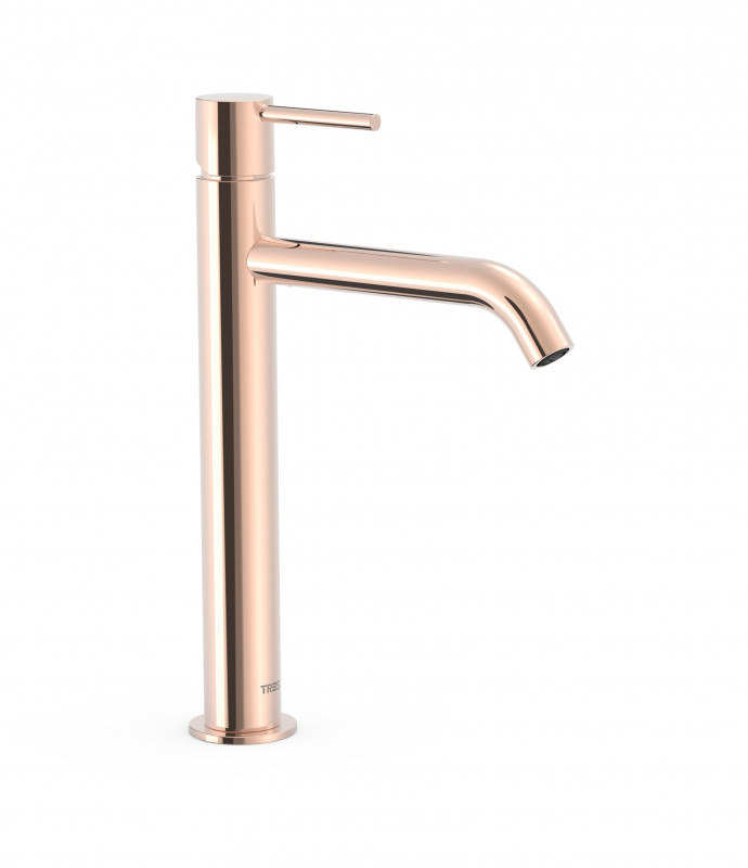 Смеситель для раковины Tres Study Exclusive однорычажный розовое золото 26230701OP