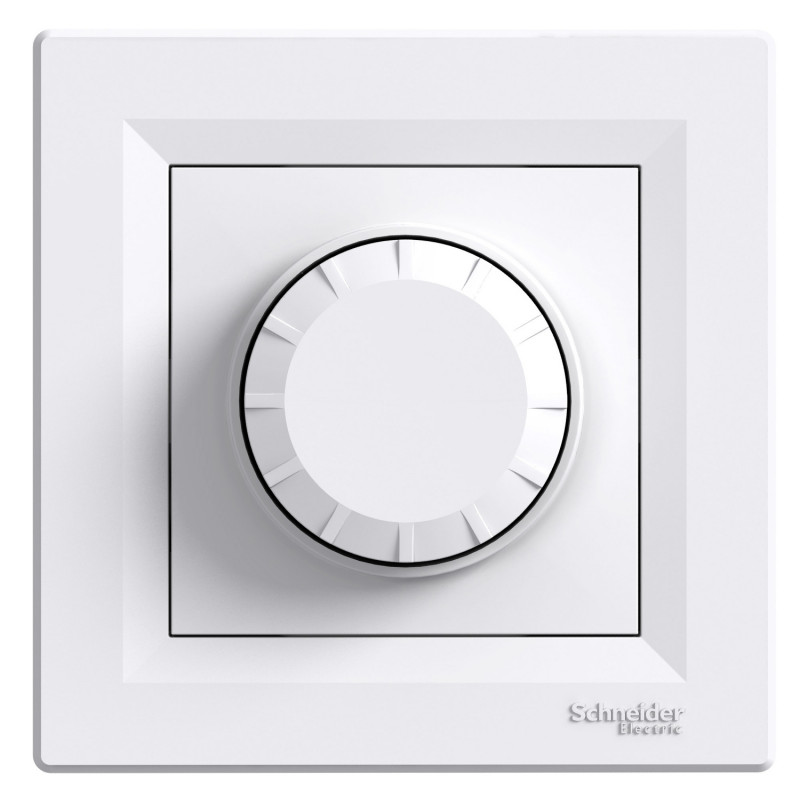 Светорегулятор поворотный Schneider Electric Asfora с красной подсветкой 600 Вт белый EPH6500121