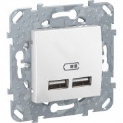 USB-розетка Schneider Electric Unica 2,1А белый MGU5.418.18ZD