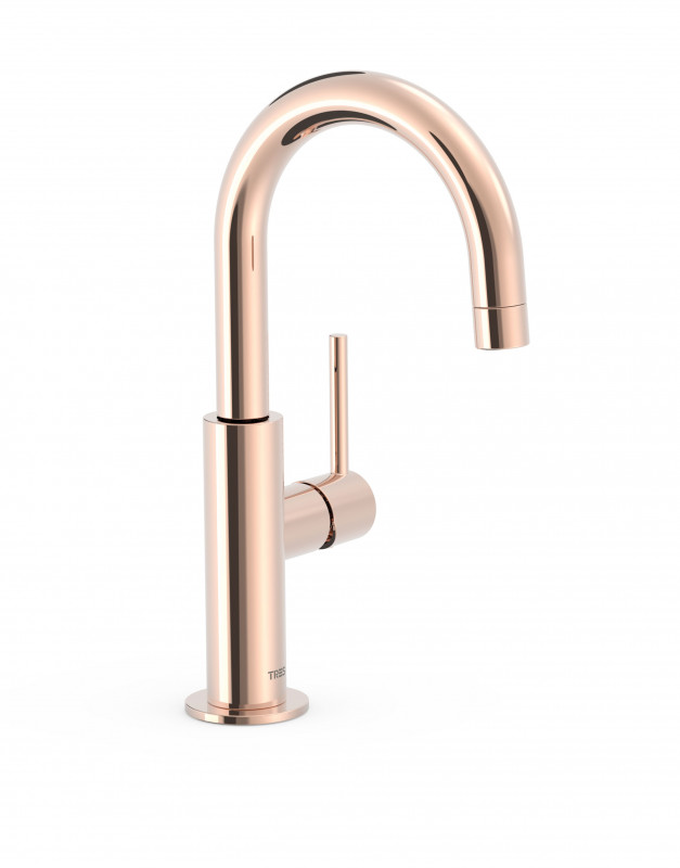 Смеситель для раковины Tres Study Exclusive однорычажный розовое золото 26290403OP