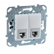 Телефонная розетка Schneider Electric Unica RJ11 4 контакта белый MGU5.9090.18ZD