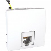 Телефонная розетка Schneider Electric Unica RJ12 6 контактов 2 модуля белый MGU3.497.18