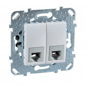 Телефонна розетка Schneider Electric Unica RJ11 4 контакти білий MGU5.9090.18ZD