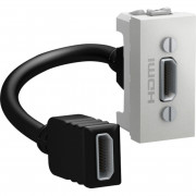 Розетка HDMI Schneider Electric Unica 1 модуль алюминий MGU3.430.30