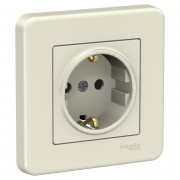 Розетка Schneider Electric Leona с заземлением крем LNA2900123