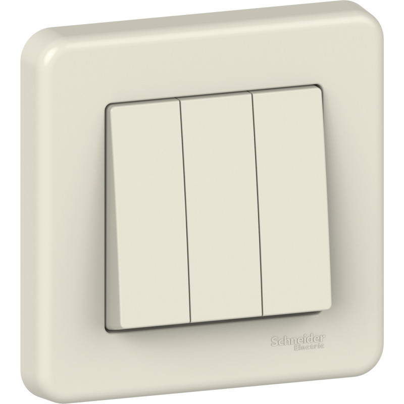 Выключатель 3-клавишный Schneider Electric Leona крем LNA2100323