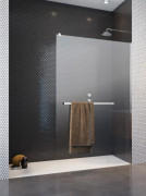 Душова перегородка Radaway Modo New II з держателем рушника 145х200 см хром/прозоре скло 389145-01-01W