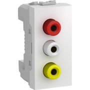 Розетка 3 RCA Schneider Electric Unica 1М белый MGU3.431.18