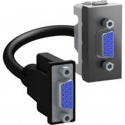 Розетка HD15 Schneider Electric Unica 1М графит MGU3.432.12