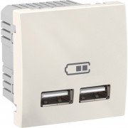USB-розетка Schneider Electric Unica 2,1А слоновая кость MGU3.418.25