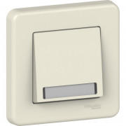 Вимикач Schneider Electric Leona кнопковий із полем для напису крем LNA1601523