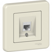 Компьютерная розетка Schneider Electric Leona RJ45 кат6 пластик крем LNA4700123