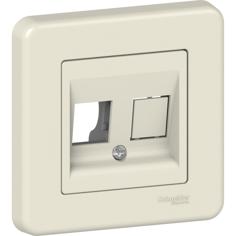 Накладка двухмодульная Schneider Electric Leona КАТ5Е 6 UTP пластик крем LNA4401123
