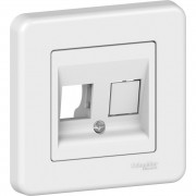 Накладка двухмодульная Schneider Electric Leona КАТ5Е 6 UTP пластик белый LNA4401121