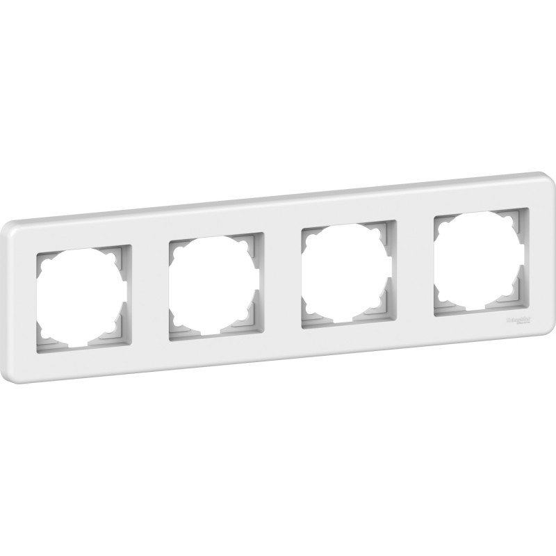 Рамка 4-постова Schneider Electric Leona горизонтальна пластик білий LNA5800421