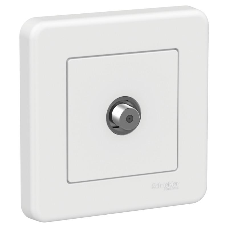 Розетка SAT оконечная Schneider Electric Leona пластик белый LNA3700121