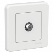 Розетка SAT оконечная Schneider Electric Leona пластик белый LNA3700121